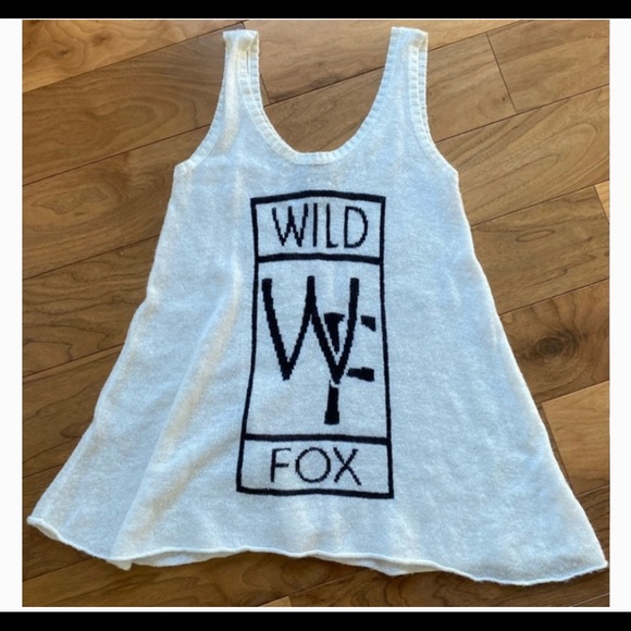Wildfox White Label: White Sweater Knit Tank Top - medium size - Picture 2 of 6